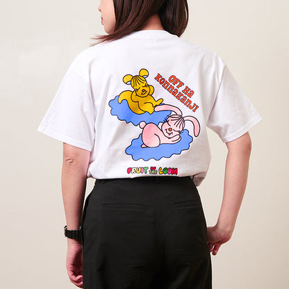 人生はタイミングと運とビッグTシャツ／ホワイト