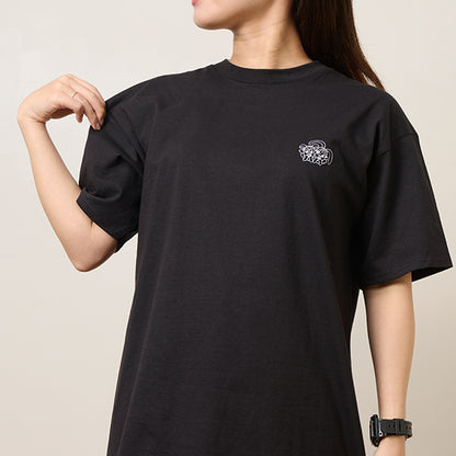 人生はタイミングと運とビッグTシャツ／ブラック