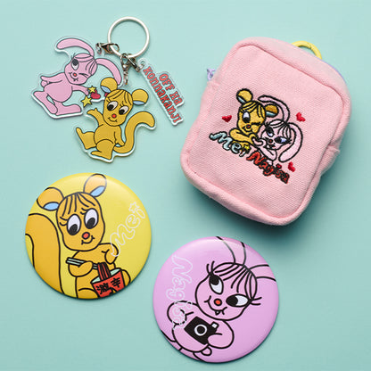 イヤホンの殻も失くさないカラビナ付きポーチ